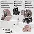 Bergsteiger 4-in-1 Kinderwagen Capri inkl. Babyschale, Isofix Base Pro 2 silber/braun