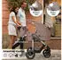 Bergsteiger 4-in-1 Kinderwagen Capri inkl. Babyschale, Isofix Base Pro 2 silber/braun