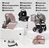 Bergsteiger 4-in-1 Kinderwagen Capri inkl. Babyschale, Isofix Base Pro 2 anthrazit/braun