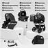 Bergsteiger 4-in-1 Kinderwagen Capri inkl. Babyschale, Isofix Base Pro 2 anthrazit/grau