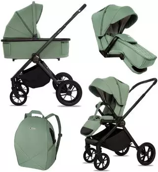 Babylux BOLDO Kombikinderwagen 2in1, faltbar, 0-22kg (BOLDO_2W1_SAGE)
