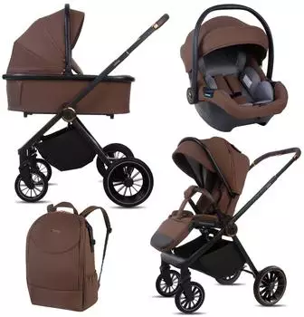 Babylux CASTOR 3in1 Kombikinderwagen Set, faltbar, i-Size, 0-22kg