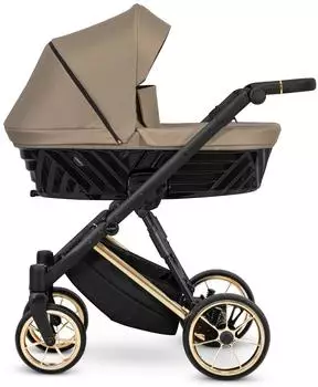 Kunert Ivento Premium 2in1 Kombikinderwagen Caramel Macchiato, goldener Rahmen (9.130723.12.03.08)