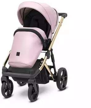 Kunert Arizo Premium 15 Kinderwagen Baby Pink Eco, goldener Rahmen