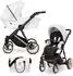 Kunert Ivento Premium 2in1 Kinderwagen Aluminiumrahmen, weiß/gepunktet