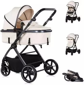 Chipolino Pearl Kombikinderwagen 2-in-1, Federung, beige