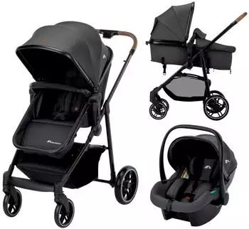 Bebeconfort Haze Trio Lux 3-in-1 Kinderwagen mit i-Size Kindersitz, Mineral Graphite (1983153210)