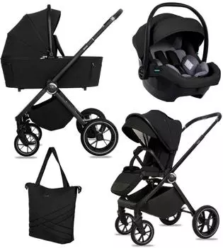 Babylux GAVIA Kombikinderwagen 3in1 Set, i-Size, 0-22kg (GAVIA_3W1_ONYX)