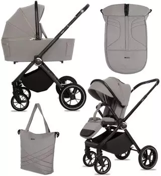 Babylux GAVIA Kombikinderwagen 2in1, faltbar, 0-22kg (GAVIA_2W1_STEEL)