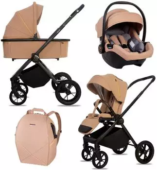 Babylux BOLDO Kombikinderwagen 3in1 Set, i-Size, 0-22kg (BOLDO_3W1_CORAL)