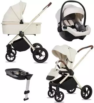 Babylux BOLDO 4in1 Kombikinderwagen i-Size, 0-22kg (BOLDO_4W1_VANILLA)