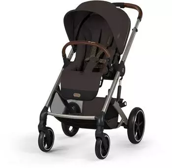 Cybex Balios S Lux Kombi-Kinderwagen mit faltbarer Babywanne, Chocolate Brown