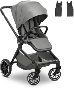 Hauck Move N Care Kinderbuggy mit Babyschalen Adapter, dunkelgrau (167267)