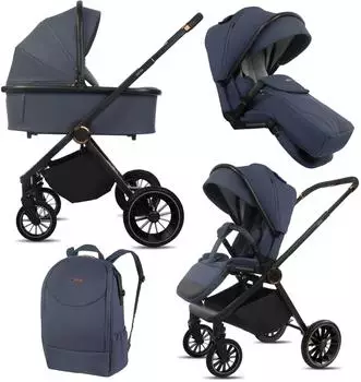 Babylux CASTOR 2-in-1 Kombikinderwagen mit Babywanne, 0-22kg (CASTOR)