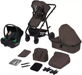 Lionelo Amber Kombikinderwagen 3-in-1, Babywanne, Sportsitz, Autositz (LO-AMBER 3IN1)