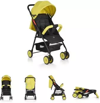 Moni Capri Kinderbuggy klappbar, 5-Punkt-Gurt, gelb (110844)