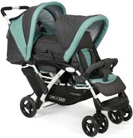 CHIC4BABY Geschwisterwagen "Duo" mit feststellbaren Doppelschwenk-Vorderr&auml;dern