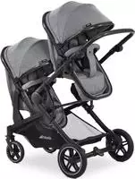 Hauck Geschwisterwagen "Atlantic Twin, melange grey" 30 kg mit schwenk- und