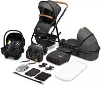 Lionelo LO-AMBER 3IN1 GREY GRAPHITE, Lionelo Amber - Kombikinderwagen 3 in 1 - Set