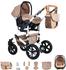 Friedrich Hugo babys moving art Friedrich Hugo Hamburg | 3 in 1 Kombi Kinderwagen Komplettset | Luftreifen | Farbe: Beige & Oatmeal