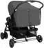 vidaXL Baby carriage for twins Dark grey