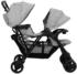 vidaXL Carrycot tandem light grey