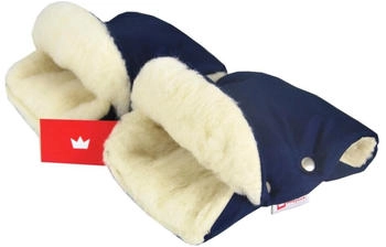 Babylux Kinderwagen Handschuh 13. marine blau + Lammwolle