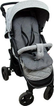 Babylux Matratze für Kinderwagen Buggy Sitzauflage Doppelseitig 55. Grey Flex