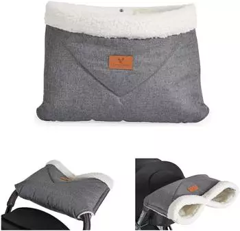 Cangaroo Luxe Handmuff f&uuml;r Kinderwagen, grau (109340)