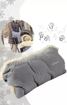 Fellhof Winterberg Kinderwagen-Handmuff Lammfell, grau