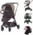 Chipolino Moskitonetz Lux für Kinderwagen/Buggy, schwarz, Reißverschluss (MKKLUX02102BL)