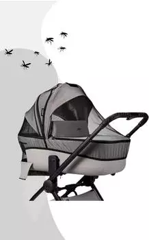 MOON Moskitonetz Insektenschutz für Kinderwagen, schwarz (24540000)