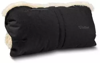 Fellhof Kinderwagen-Handw&auml;rmer Merino-Lammfell, schwarz, universell
