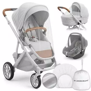 Silberkraft Moskitonetz Kinderwagen & Buggy, universell, feinmaschig (1014411)