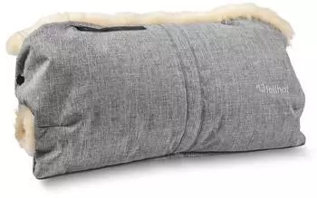 Fellhof Kinderwagen Handmuff schwarz melange (109107)
