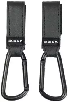 Dooky Kinderwagenhaken Small, 2er-Pack, Aluminium, schwarz (DOOKY5027001)