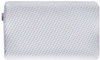 Beliani Kopfkissen Weiß Memory Foam Gel Stoffbezug Rechteckig 50 x 30 cm