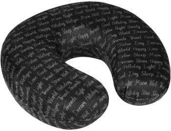 Wellgro Nackenkissen mit abnehmbarem Bezug - Memory Schaum ca. 28x28x9 cm (LxBxH) - Farbe wählbar, Farbe:Schwarz mit Schrift Wellgro Nackenkissen mit abnehmbarem Bezug - Memory Schaum ca. 28x28x9 cm (LxBxH) - Farbe wählbar, Farbe:Schwarz mit Schrift
