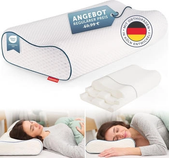 Blumtal Orthop&auml;disches Nackenst&uuml;tzkissen aus Memory Foam 60x36cm (EB0188)