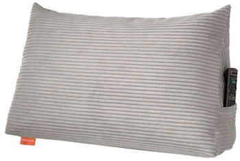 Sleepling Keilkissen mit Seitentasche 70x40cm Cord steingrau