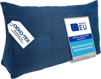 Pillows24 Gro&szlig;es Lesekissen 90cm Cord blau