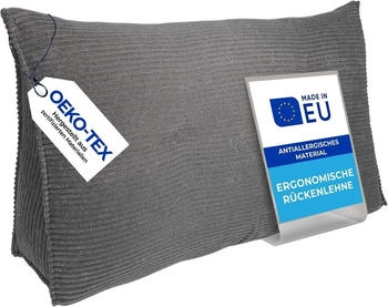 Pillows24 Gro&szlig;es Lesekissen 200cm Cord dunkelgrau