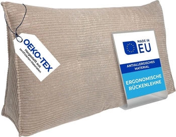 Pillows24 Gro&szlig;es Lesekissen 160cm Cord cappuccino