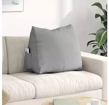 vidaXL R&uuml;ckenkissen Wolkengrau 60x20x50cm Stoff (42015044)