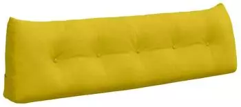 vidaXL Rückenkissen Samt gelb 160x24x50cm (42014552)