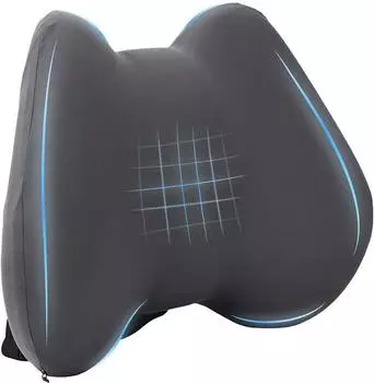 vidaXL Rückenkissen Viscoschaum grau 40x32x14cm