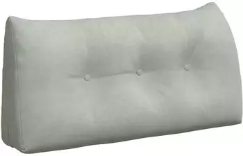 vidaXL Rückenkissen hellgrau 100x24x50cm Samt