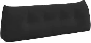 vidaXL Rückenkissen schwarz 140x24x50cm Samt (42014522)
