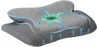 vidaXL Nackenkissen Grau Viscoschaum 58 x 38 x 12 cm