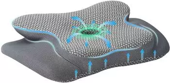 vidaXL Nackenkissen Viscoschaum grau 58x38x12cm